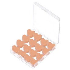 愛麗絲家居 矽膠睡眠用游泳防水耳塞 膚色愛心, 1個, 16入