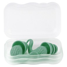 Alice Home 矽膠隔音游泳防水耳塞 綠色, 1個, 2入