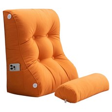 春日愛 床頭板腰部支撐靠背沙發墊, 橘色
