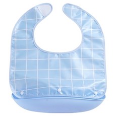 成人用防水用餐輔助圍兜 短版, 1個, 淺藍色