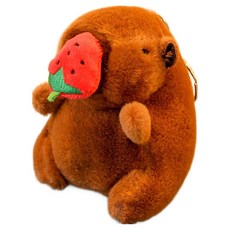 순잠 카피바라 비버 당기는 와이어 키링 딸기, 혼합색상, 1개, 12cm