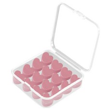 Alice Home 矽膠睡眠游泳防水耳塞 粉紅愛心, 1個, 16入