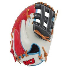 IKJ 一壘手手套 CR FM-TF M(RD/BK)25 手套 右投用, 1個, 紅色 + 黑色 + 淺灰色