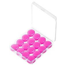 Alice Home 矽膠睡眠用游泳防水耳塞 玫瑰紅 圓形, 1個, 16入