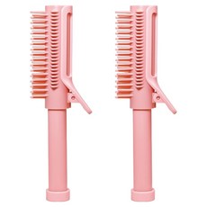 小麥購物 伸縮捲髮造型梳 Y839 24g, 粉色, 2個