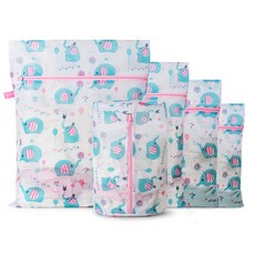 YGUU 依谷 童趣印花護洗洗衣袋5件組, 1組, 小象樂園