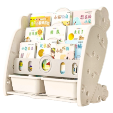 lilikoko 哩哩摳摳 兒童三層書架, 白色, 4層