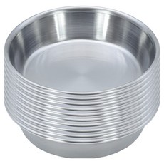 리빙포인트 스텐 소스볼 4호(11cm), 실버, 10개