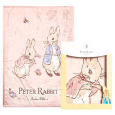 奇哥 比得兔幼兒輕量棉柔毛毯禮盒, 粉色