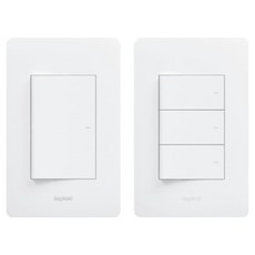 Legrand 羅格朗 타비앙 Simple 開關 1開 + 3開 白色組合, 1套