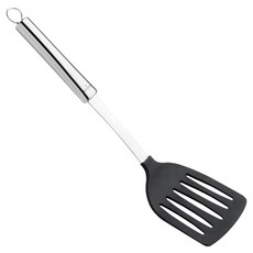 GHIDINI 圓柄濾油鍋鏟, 不鏽鋼色, 1支