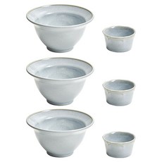 感性一匙 陶瓷刨冰碗 3入 + 醬料碗 3入 組, 1套, 藍色