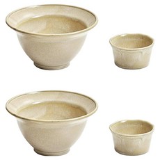 感性一匙 陶瓷刨冰碗 2p + 醬料碗 2p 套組, 1套, 黃色