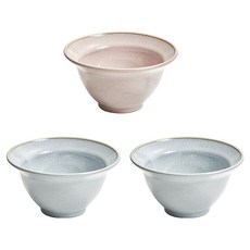 感性一匙 陶瓷刨冰碗 3件組, 1套, 粉紅色, 藍色, 藍色