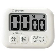 dretec 波波拉日本大螢幕抗菌計時器 3按鍵 T-691IV 象牙白, 1個