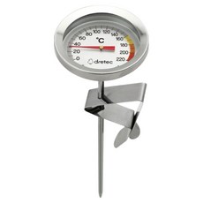 dretec 日本料理用咖啡炸物機械溫度計 附金屬夾片 O-328SV, 1支