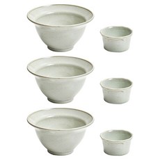 感性一匙 陶瓷刨冰碗 3入 + 醬料碗 3入 組, 1套, 綠色