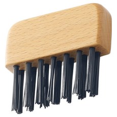 MUJI 無印良品 台灣公司貨 山毛櫸髮梳清潔刷 6cm, 黑色, 1個