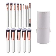 小麥購物 筒裝化妝刷14件組 L425, 1組, 白色