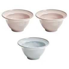 感性一匙 陶瓷刨冰碗 3件組, 1套, 粉紅色, 粉紅色, 藍色