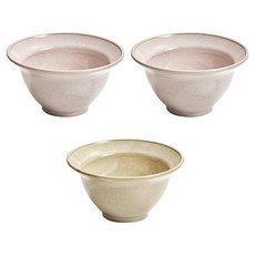 感性一匙 陶瓷刨冰碗 3件組, 1套, 粉紅色, 粉紅色, 黃色