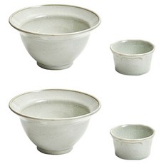 感性一匙 陶瓷刨冰碗 2p + 醬料碗 2p 套組, 1套, 綠色