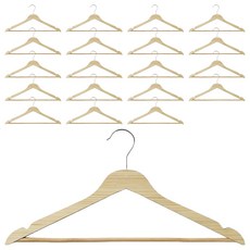 木製衣架, 棕色, 20個