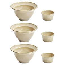 感性一匙 陶瓷刨冰碗 3入 + 醬料碗 3入 組, 1套, 黃色