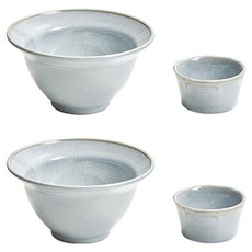 感性一匙 陶瓷刨冰碗 2p + 醬料碗 2p 套組, 1套, 藍色