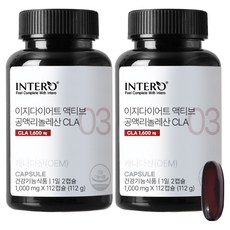 인테로 이지다이어트 액티브 공액리놀레산 CLA 112g, 112정, 2개
