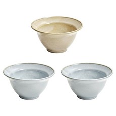 感性一匙 陶瓷刨冰碗 3件組, 1套, 黃色, 藍色, 藍色