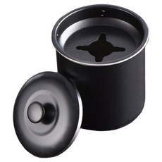 캐시리치 심플 디자인 냄새차단 재떨이 8 x 10 cm, 블랙, 1개