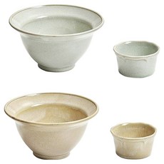 感性一匙 陶瓷刨冰碗2款 + 醬料碗2款組, 1套, 黃色, 綠色