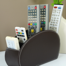 Damdawon 多用途圓形遙控器收納盒, 深棕色, 1個