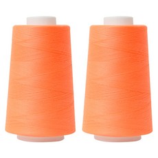 소잉바이핸드 40수 2합 재봉사 실, 30 형광오렌지, 2개
