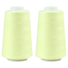 Sewing by Hand 40支2股縫紉線, 2個, 06 淺黃色