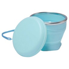 사라사 휴대용 접이식 실리콘 양치컵 180ml, 스카이, 1개
