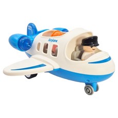 摩艾 Toy&Toy 飛機, 1個, 白色 + 藍色