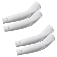 HIGH MOUNT JECO 條紋涼感袖套 2入, 2個, 白色