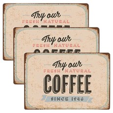 PDS홈데코 레트로 커피숍 체인팅 프레임리스 3p, A-3