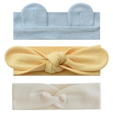 BABY&I 女童用羅紋髮帶3件組