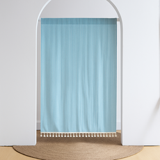 모노젠트 다목적 네츄럴 스트라이프 미니태슬 린넨 반커튼