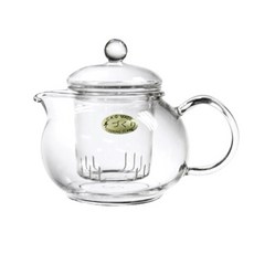 Chikao glass 耐熱流派花茶壺, 透明色, 380ml, 1個