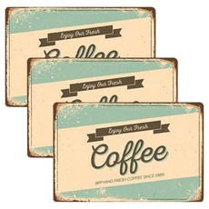 PDS홈데코 레트로 커피숍 체인팅 프레임리스 3p, A-1