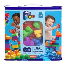 MEGA BRANDS 美高積木 積木塊 60P 大, 藍色, 1盒