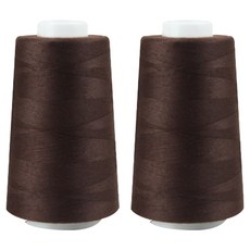 Sewing by Hand 40支2股縫紉線, 2個, 22 巧克力棕