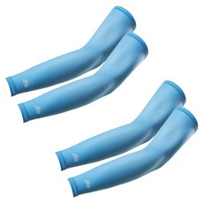 HIGH MOUNT JECO 條紋涼感袖套 2入, 2個, 天藍色