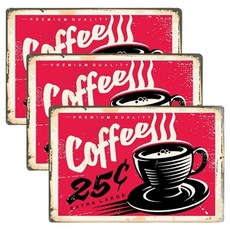 PDS홈데코 레트로 커피숍 체인팅 프레임리스 3p, A-16