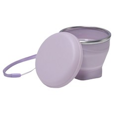 사라사 휴대용 접이식 실리콘 양치컵 180ml, 퍼플, 1개