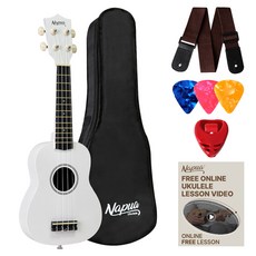 나푸아 입문용 우쿨렐레 초보패키지 NU330S WH, 1세트, 소프라노